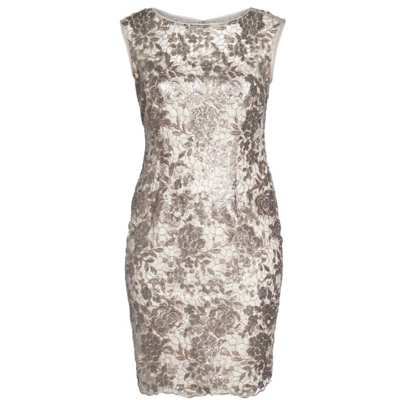 Adrianna Papell Dresses & Skirts - Adrianna Papell Floral Sequin Embroidery Dress 6